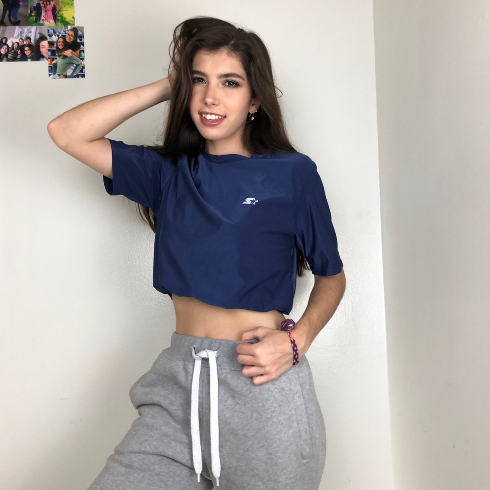 SOLD🛒 DARK BLUE STAR-FIT TEE